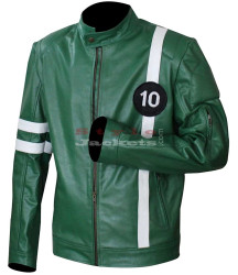 Ben 10 Ryan Kelley (Alien Swarm) Green Leather Jacket