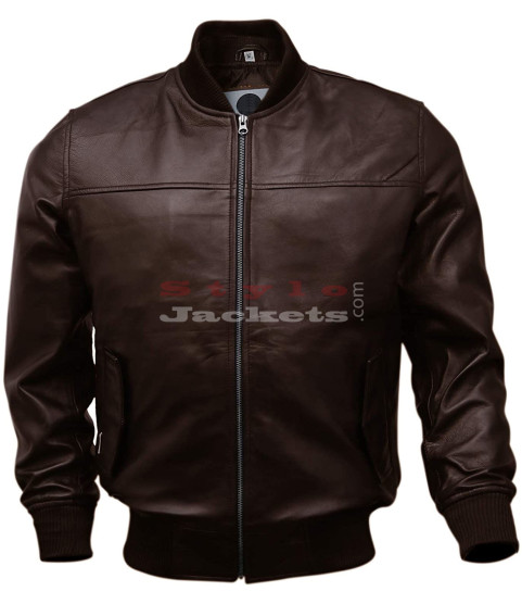 Varsity Bomber Genuine Lambskin Leather Jacket