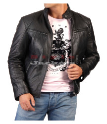 Classic Style Moto Leather Jacket