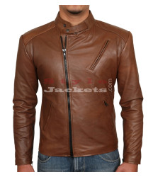 Iron Man Slim Fit Brown Movie Leather Jacket