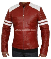 Mayhem Fight club Red leather jacket