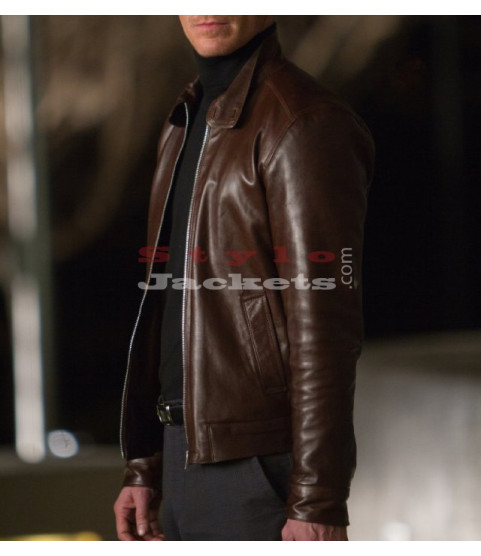 X-Men 1st Class Brown Movie Leather Jacket