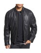 Black Leather Slim Fit Moto Biker's Jacket