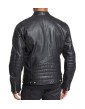 Black Leather Slim Fit Moto Biker's Jacket